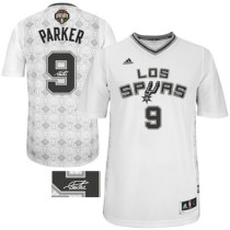 Autographed NBA San Antonio Spurs -9 Tony Parker White New Latin Nights Stitched Jersey