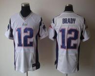 Nike New England Patriots -12 Tom Brady White Mens Stitched NFL Elite Jersey