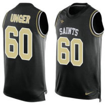 Nike Saints -60 Max Unger Black Team Color Stitched NFL Limited Tank Top Jersey