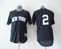 New York Yankees -2 Derek Jeter Black 2011 Road Cool Base BP Stitched MLB Jersey