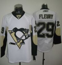 Pittsburgh Penguins -29 Andre Fleury White Stitched NHL Jersey