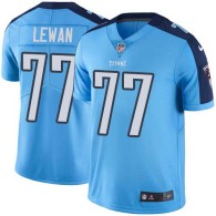Nike Titans -77 Taylor Lewan Light Blue Team Color Stitched NFL Vapor Untouchable Limited Jersey