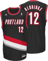 Portland Trail Blazers -12 LaMarcus Aldridge Black Revolution 30 Stitched NBA Jersey