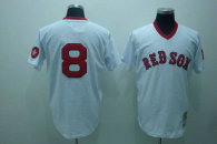 Mitchell and Ness Boston Red Sox #8 Carl Yastrzemski Stitched White Throwback MLB Jersey