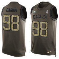 Nike Eagles -98 Connor Barwin Green Stitched NFL Limited Salute To Service Tank Top Jersey