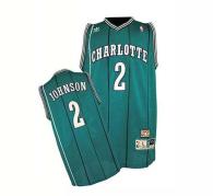 Charlotte Hornets -2 Larry Johnson Green Charlotte Hornets Stitched NBA Jersey