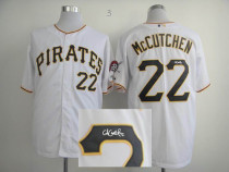 MLB Pittsburgh Pirates #22 Andrew McCutchen Stitched White Cool Base Autographed Jersey