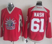 New York Rangers -61 Rick Nash Red Statue of Liberty Practice Stitched NHL Jersey