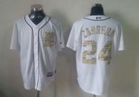 Detroit Tigers #24 Miguel Cabrera White USMC Cool Base Stitched MLB Jersey