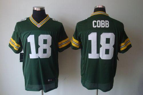 Nike Green Bay Packers #18 Randall Cobb Green Team Color Men's Stitched NFL Elite Jersey