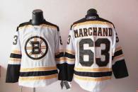 Boston Bruins -63 Brad Marchand White Stitched NHL Jersey