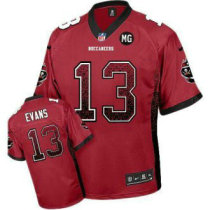 Nike Buccaneers -13 Mike Evans Red Team Color With MG Patch Stitched NFL Elite Drift Fashion Jersey
