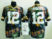 Nike Green Bay Packers #12 Aaron Rodgers Team Color NFL Elite Fanatical Version Autographed Jersey