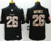 Nike Minnesota Vikings -26 Trae Waynes Black Stitched NFL Limited Salute to Service Jersey