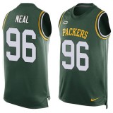 Nike Green Bay Packers -96 Mike Neal Green Team Color Stitched NFL Limited Tank Top Jersey