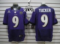 Nike Ravens -9 Justin Tucker Purple Team Color Super Bowl XLVII Stitched NFL Elite Jersey