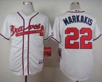 Atlanta Braves #22 Nick Markakis White Cool Base Stitched MLB Jersey