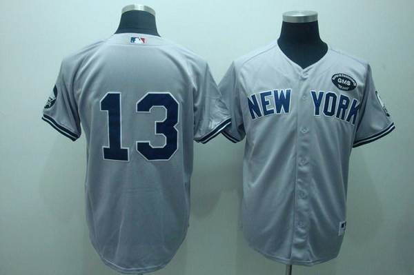 New York Yankees -13 Alex Rodriguez Grey GMS The Boss Stitched MLB Jersey