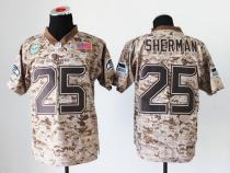 Nike Seattle Seahawks #25 Richard Sherman Camo Men‘s Stitched NFL New Elite USMC Jersey