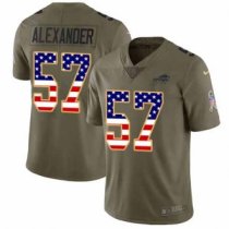 Nike Bills -57 Lorenzo Alexander Olive USA Flag Stitched NFL Limited 2017 Salute To Service Jersey
