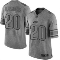 Nike Detroit Lions -20 Barry Sanders Gray Stitched NFL Limited Gridiron Gray Jersey
