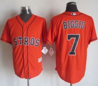 Houston Astros #7 Craig Biggio Orange New Cool Base Stitched MLB Jersey