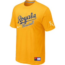 MLB Kansas City Royals Yellow Nike  Short Sleeve Practice T-Shirt
