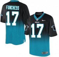 Nike Carolina Panthers -17 Devin Funchess BlackBlue Stitched NFL Elite Fadeaway Fashion Jersey