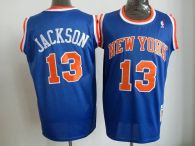 Mitchell And Ness New York Knicks -13 Mark Jackson Blue Throwback Stitched NBA Jersey
