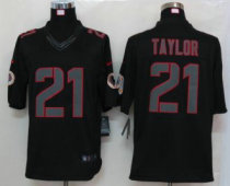 New Nike Washington RedSkins 21 Taylor Impact Limited Black Jerseys