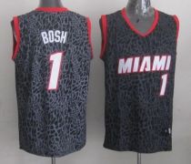 Miami Heat -1 Chris Bosh Black Crazy Light Stitched NBA Jersey