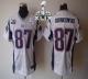 Nike New England Patriots -87 Rob Gronkowski White With C Patch Super Bowl XLIX Mens Stitched NFL El
