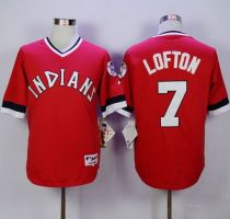 Cleveland Indians -7 Kenny Lofton Red 1978 Turn Back The Clock Stitched MLB Jersey