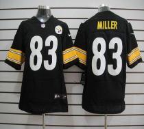 Nike Pittsburgh Steelers #83 Heath Miller Black Team Color Men's Stitched NFL Elite Jersey