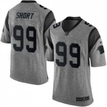 Nike Carolina Panthers -99 Kawann Short Gray Stitched NFL Limited Gridiron Gray Jersey