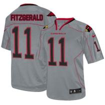 Nike Cardinals -11 Larry Fitzgerald Lights Out Grey Men's Stitched NFL Elite Jersey