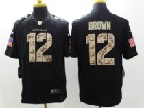 Nike Arizona Cardinals -12 John Brown Black Men's Stitched NFL Limited Salute to Service Jersey