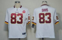 Nike Redskins -83 Fred Davis White With 80TH Patch Stitched NFL Game Jersey