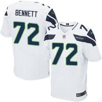 Nike Seattle Seahawks #72 Michael Bennett White Men's Stitched NFL Elite Jersey