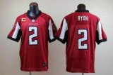 Nike Falcons 2 Matt Ryan Red Team Color With C Patch Stitched NFL Elite Jersey