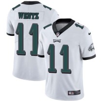 Nike Eagles -11 Carson Wentz White Stitched NFL Vapor Untouchable Limited Jersey