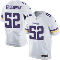 Nike Minnesota Vikings #52 Chad Greenway White Men's Stitched NFL Elite Jersey