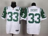 Nike New York Jets -33 Chris Ivory White Men's Stitched NFL Elite Jersey
