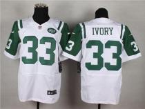 Nike New York Jets -33 Chris Ivory White Men's Stitched NFL Elite Jersey