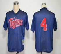 Mitchell And Ness 1996 Minnesota Twins -4 Paul Molitor Navy Blue Stitched MLB Jersey