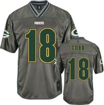 Nike Green Bay Packers #18 Randall Cobb Grey Men's Stitched NFL Elite Vapor Jersey