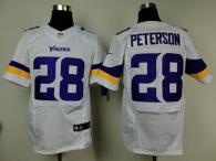Nike Minnesota Vikings #28 Adrian Peterson White Men's Stitched NFL Elite Jersey