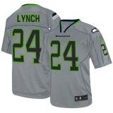 Nike Seattle Seahawks #24 Marshawn Lynch Lights Out Grey Men‘s Stitched NFL Elite Jersey