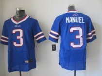 2013 NEW NFL Buffalo Bills 3 EJ Manuel Blue Jerseys (Elite)