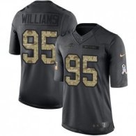 Buffalo Bills -95 Kyle Williams Nike Anthracite 2016 Salute to Service Jersey